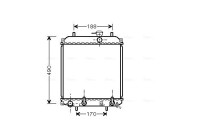 Radiator, engine cooling DU2055 Ava Quality Cooling