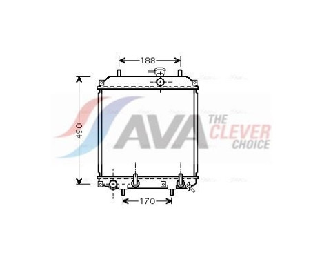 Radiator, engine cooling DU2055 Ava Quality Cooling