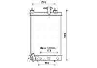 Radiator, engine cooling DU2070 Ava Quality Cooling