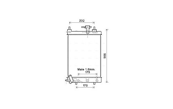 Radiator, engine cooling DU2070 Ava Quality Cooling