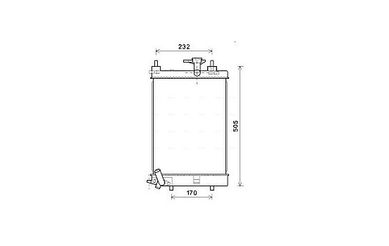 Radiator, engine cooling DU2071 Ava Quality Cooling