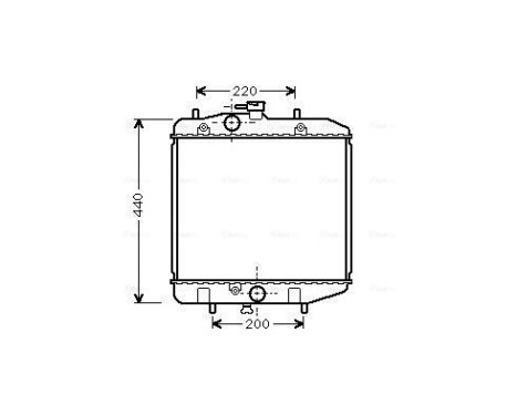 Radiator, engine cooling DUA2024 Ava Quality Cooling