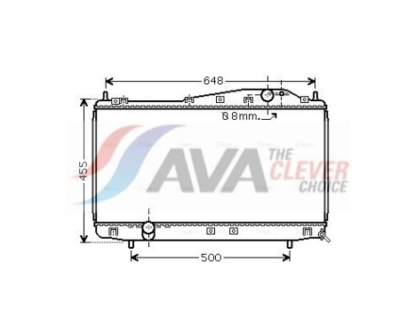 Radiator, engine cooling DW2054 Ava Quality Cooling
