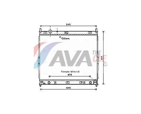 Radiator, engine cooling DW2121 Ava Quality Cooling
