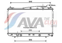 Radiator, engine cooling DW2135 Ava Quality Cooling