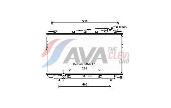 Radiator, engine cooling DW2135 Ava Quality Cooling