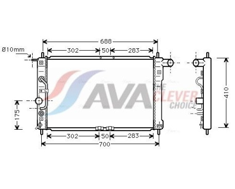 Radiator, engine cooling DWA2015 Ava Quality Cooling