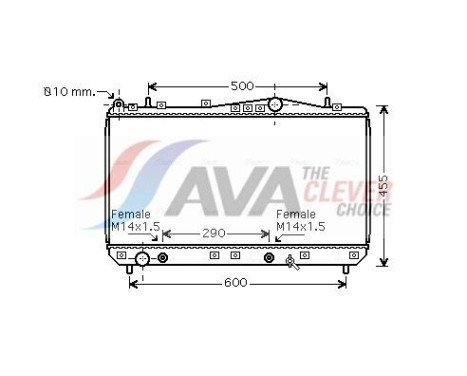 Radiator, engine cooling DWA2053 Ava Quality Cooling