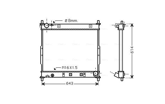 Radiator, engine cooling DWA2062 Ava Quality Cooling