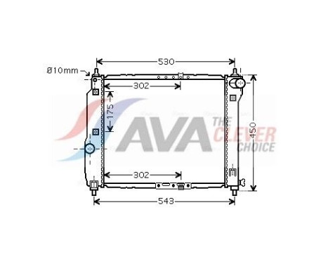 Radiator, engine cooling DWA2066 Ava Quality Cooling