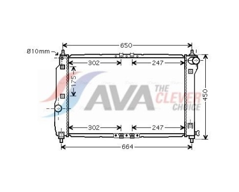 Radiator, engine cooling DWA2067 Ava Quality Cooling