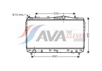 Radiator, engine cooling DWA2073 Ava Quality Cooling