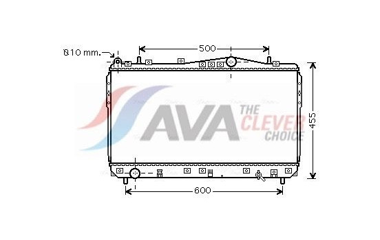 Radiator, engine cooling DWA2073 Ava Quality Cooling