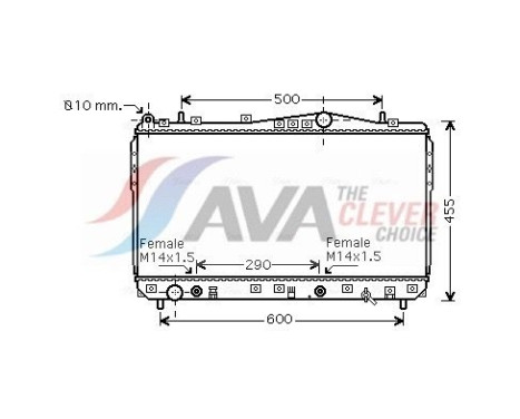 Radiator, engine cooling DWA2074 Ava Quality Cooling