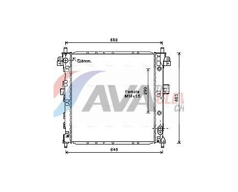Radiator, engine cooling DWA2105 Ava Quality Cooling