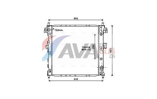 Radiator, engine cooling DWA2105 Ava Quality Cooling