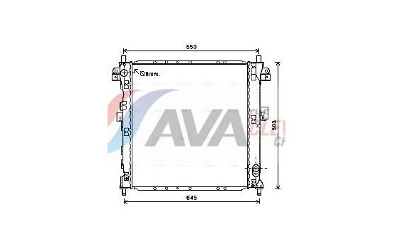 Radiator, engine cooling DWA2123 Ava Quality Cooling