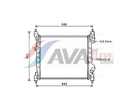 Radiator, engine cooling DWA2141 Ava Quality Cooling