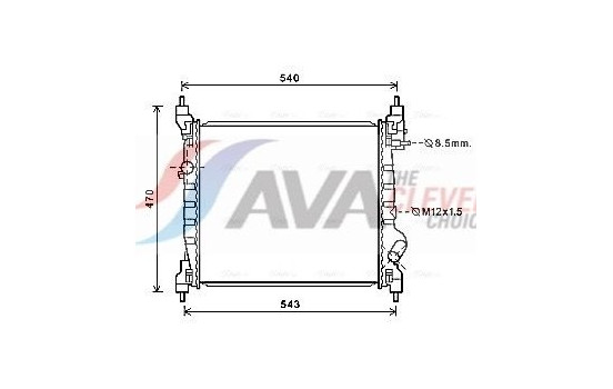 Radiator, engine cooling DWA2141 Ava Quality Cooling