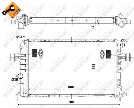 Radiator, engine cooling EASY FIT