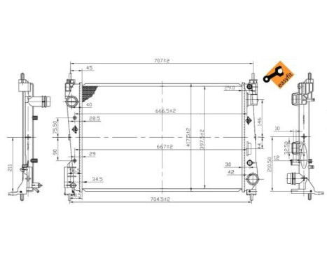 Radiator, engine cooling EASY FIT, Image 4