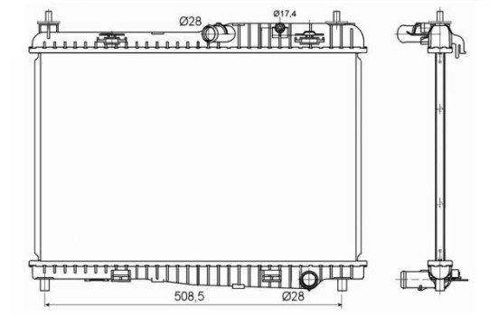 Radiator, engine cooling EASY FIT