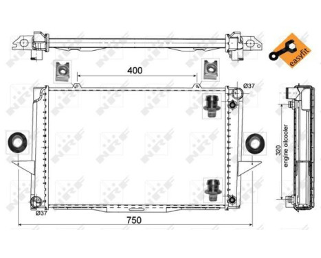 Radiator, engine cooling EASY FIT