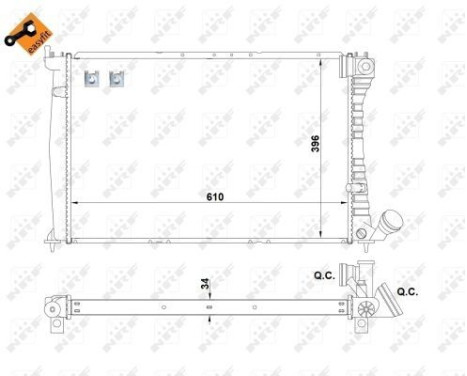 Radiator, engine cooling EASY FIT