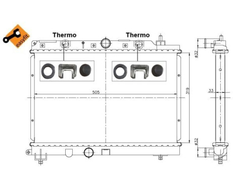 Radiator, engine cooling EASY FIT, Image 4