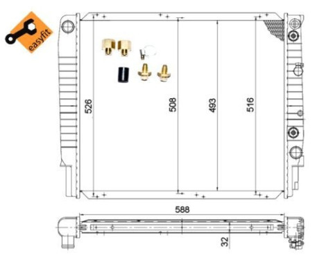 Radiator, engine cooling EASY FIT, Image 5