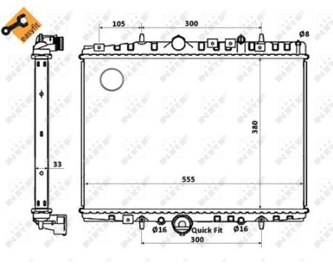 Radiator, engine cooling EASY FIT