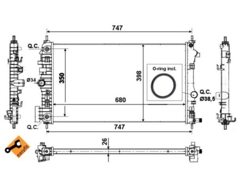 Radiator, engine cooling EASY FIT, Image 5