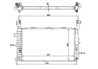 Radiator, engine cooling EASY FIT