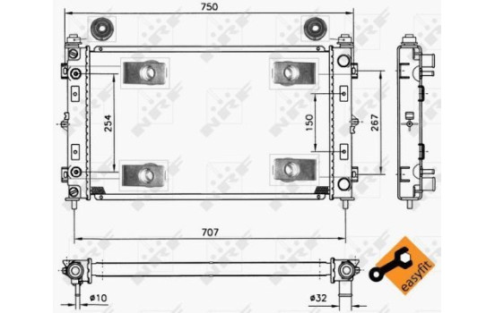 Radiator, engine cooling EASY FIT, Image 5