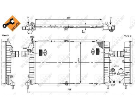 Radiator, engine cooling EASY FIT, Image 5