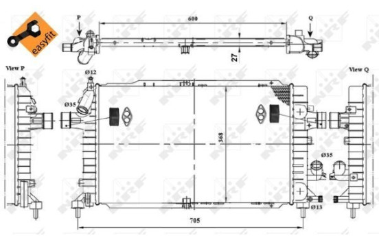 Radiator, engine cooling EASY FIT, Image 5