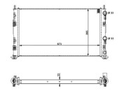 Radiator, engine cooling EASY FIT