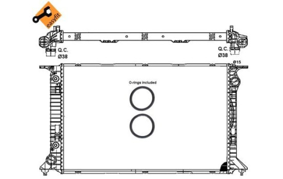 Radiator, engine cooling EASY FIT