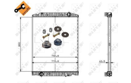Radiator, engine cooling EASY FIT, Image 6
