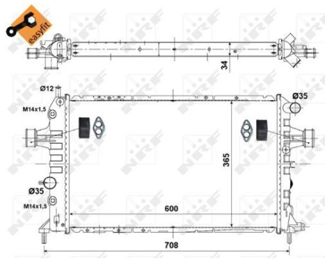 Radiator, engine cooling EASY FIT, Image 4