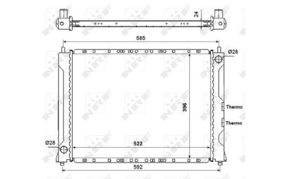 Radiator, engine cooling EASY FIT