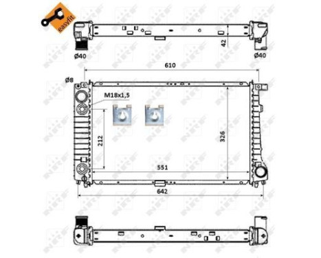 Radiator, engine cooling EASY FIT, Image 5