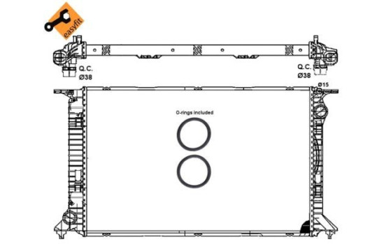 Radiator, engine cooling EASY FIT