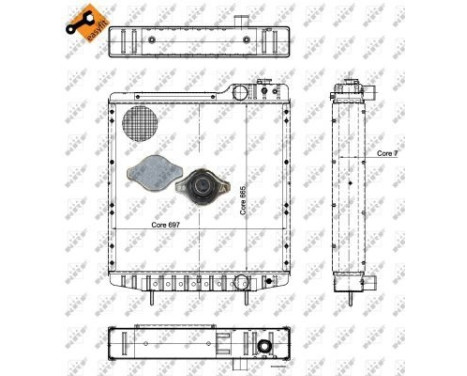 Radiator, engine cooling EASY FIT