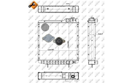 Radiator, engine cooling EASY FIT
