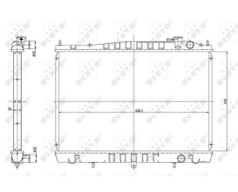 Radiator, engine cooling EASY FIT