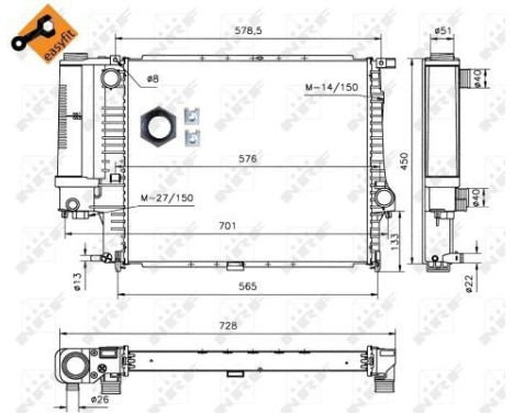 Radiator, engine cooling EASY FIT, Image 4