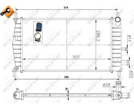 Radiator, engine cooling EASY FIT, Image 5