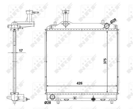 Radiator, engine cooling EASY FIT