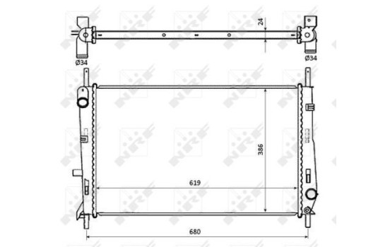 Radiator, engine cooling EASY FIT
